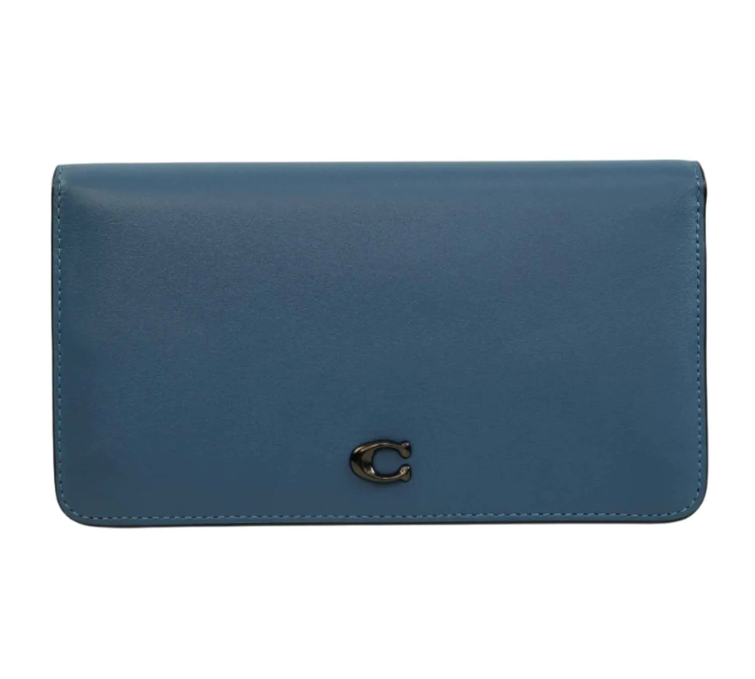 Shop Pre-Loved Coach Blue Slim Bi-Fold Wallet