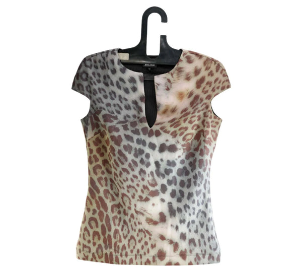 Leopard Print Sleevless Top Size - S