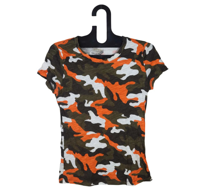 Orange Camouflage Short Sleeve T-Shirt Size - XS