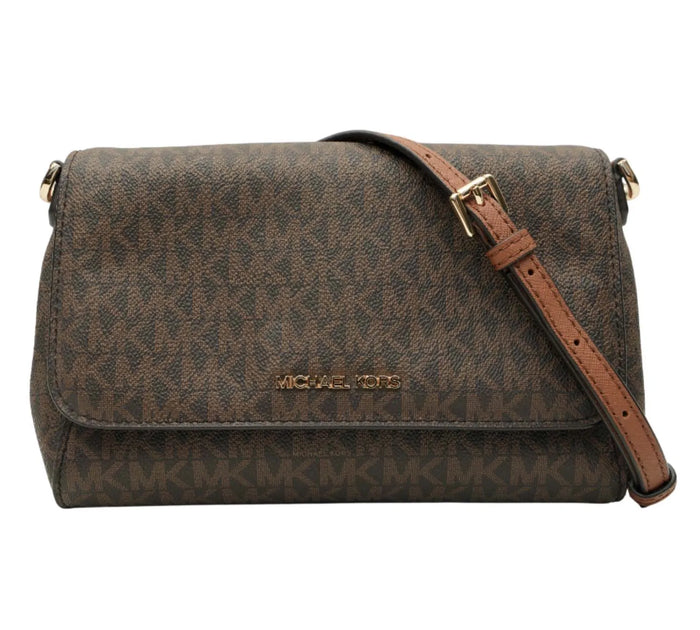 Brown Signature Small Jet Set Crossbody