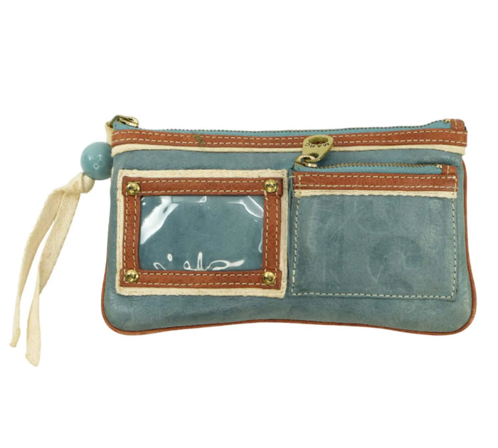 Vintage Mixed Media Wristlet