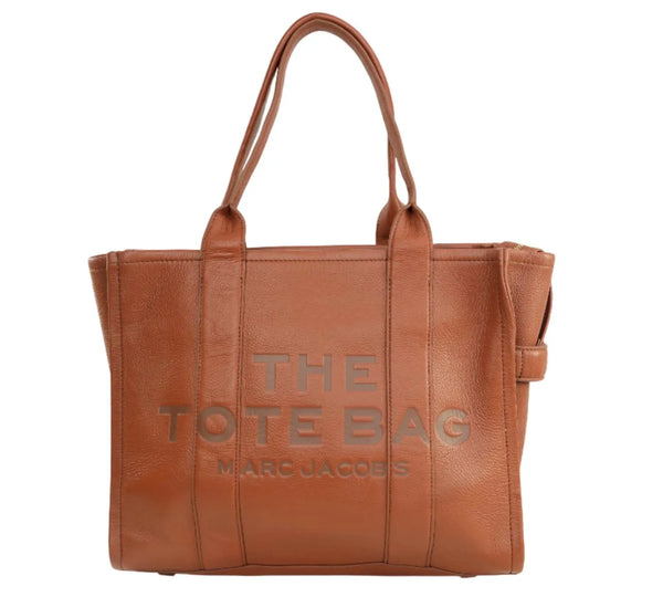 Tan Leather Large Tote Bag