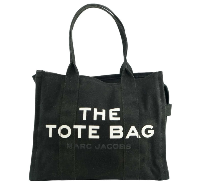Black Canvas Large Tote Bag