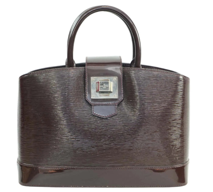 Plum Electric Epi Leather Mirabeau GM Bag
