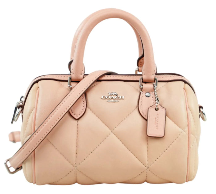 Pink Puffy Diamond Quilting Mini Rowan Crossbody