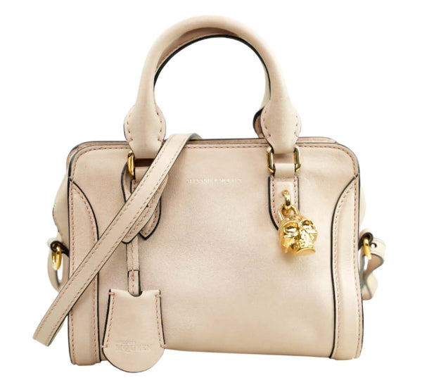 Pink Small Skull Padlock Zip Satchel