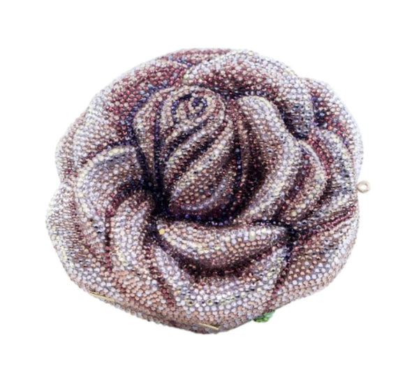 Rose Melody Crystal Clutch Bag
