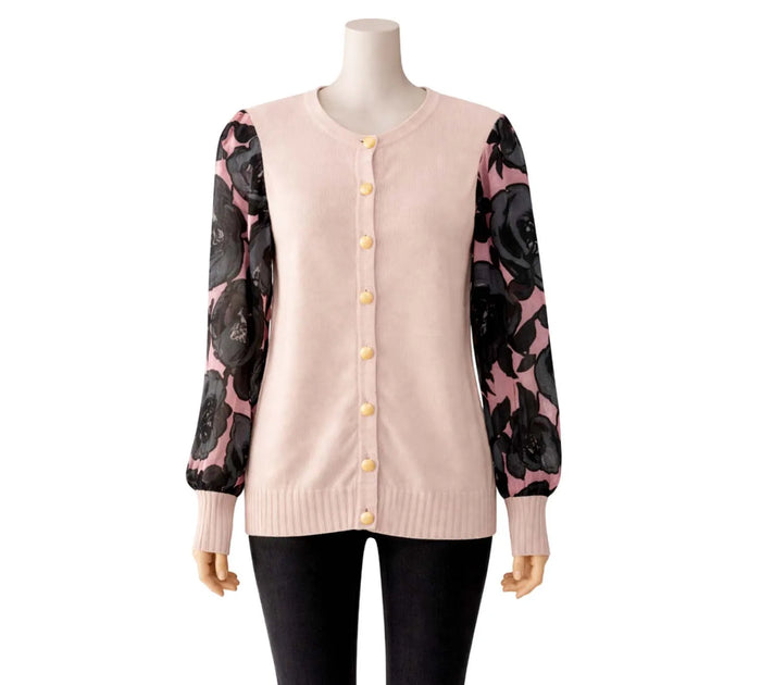 Cheap & Chic Floral Sleeve Cardigan Size - S