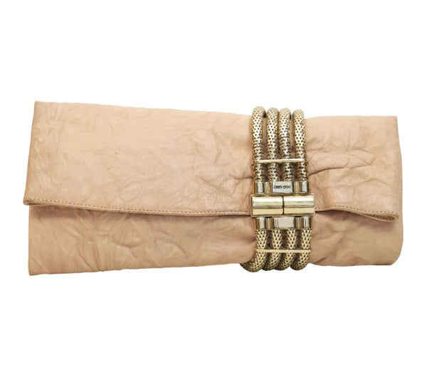 Beige Chandra Clutch