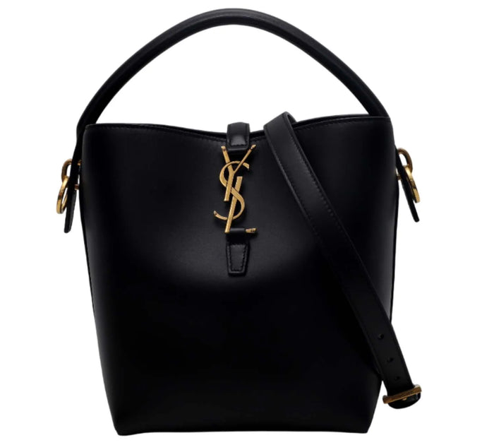 Le 37 Black Leather Bucket Bag
