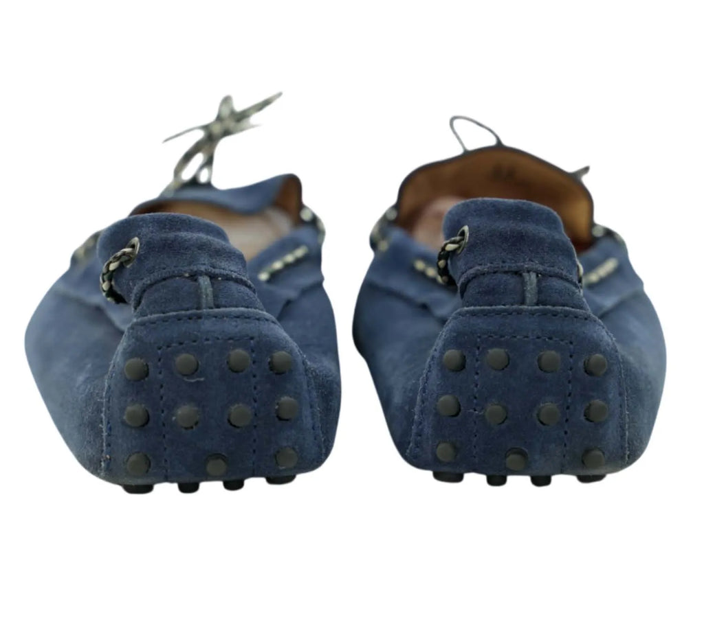 authentic Tod’s blue suede Gommino loafers for sale size 11 EU