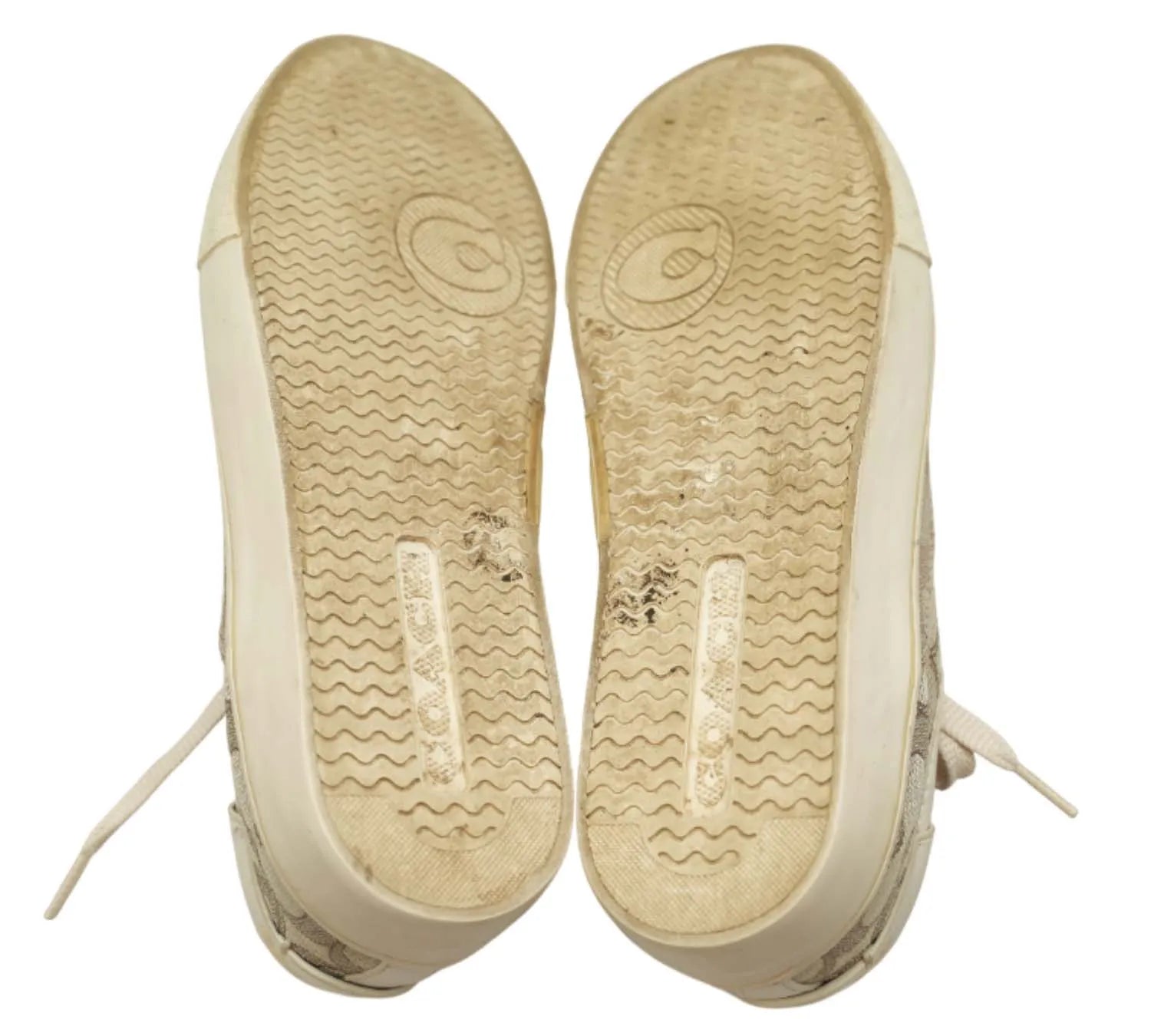 Coach stone chalk signature Citysole skate sneakers with cushioned sole and canvas upper, size 38 EU