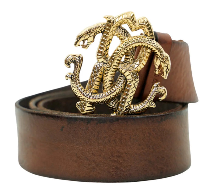 Monogram Mirror Snake Leather Belt Size - 90 Cm