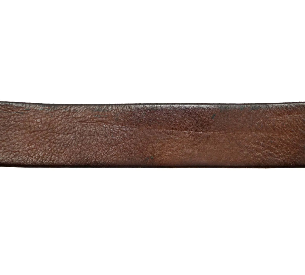 minimal Roberto Cavalli leather belt with snake texture and sleek buckle