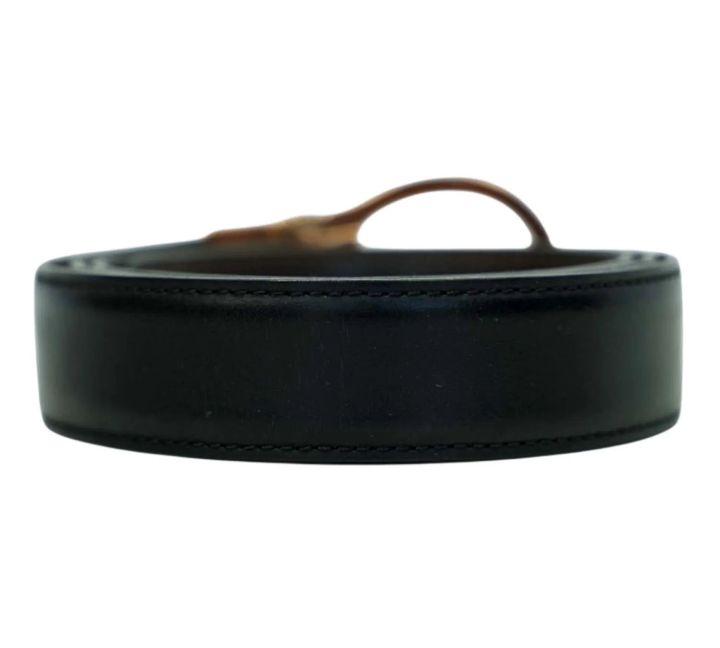 minimal Mont Blanc leather belt reversible dual-sided design