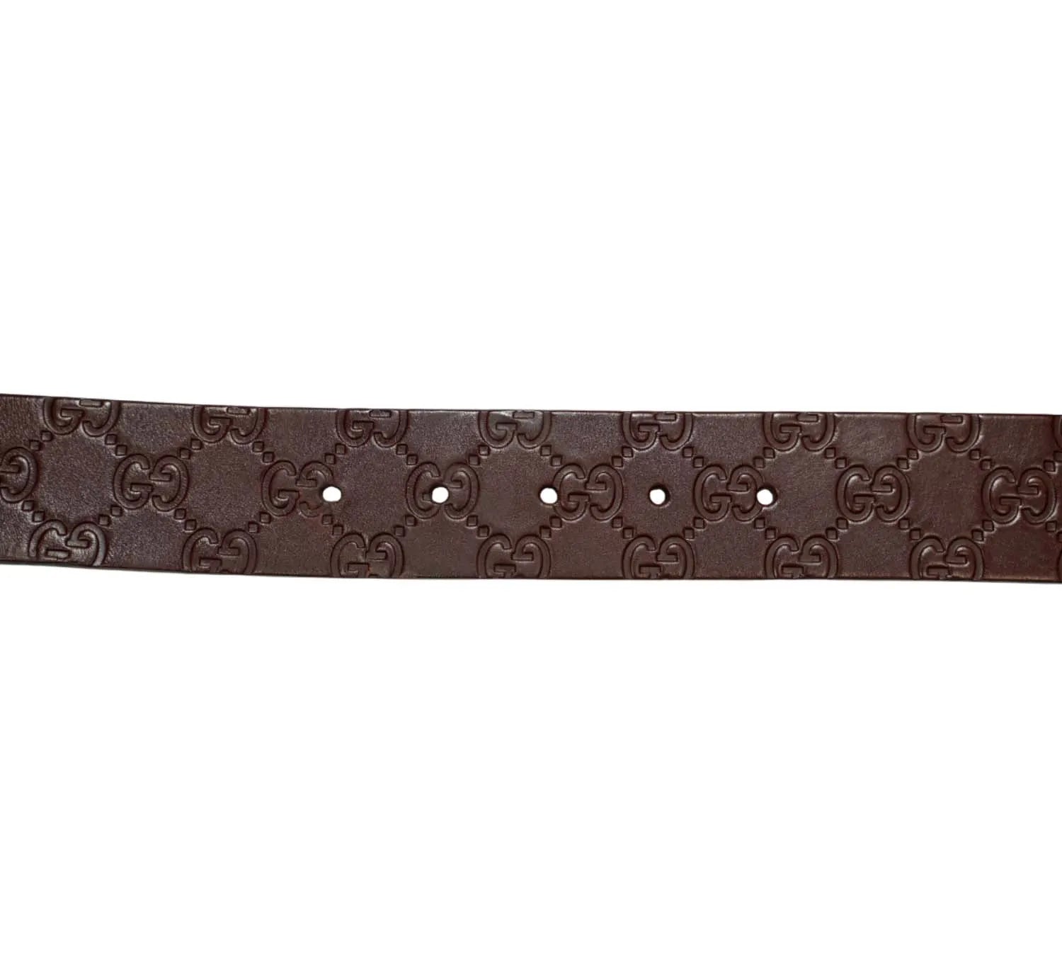 trending Gucci brown belt with signature interlocking G buckle, stylish luxury accessory