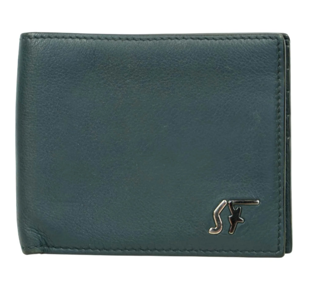 Salvatore Ferragamo textured leather bifold wallet with logo detail, luxury men’s accessory