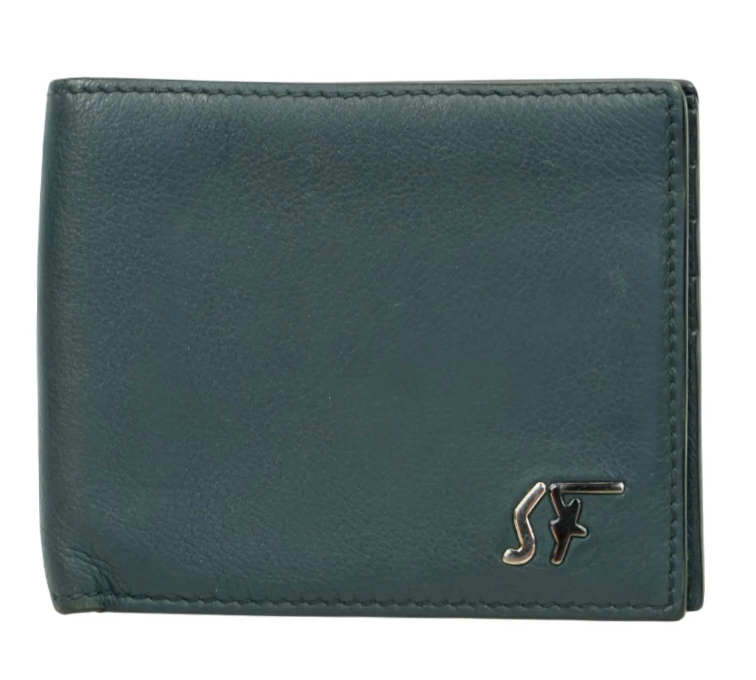 Salvatore Ferragamo textured leather bifold wallet with logo detail, luxury men’s accessory