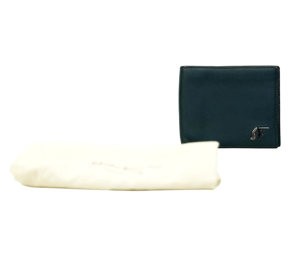 authentic Ferragamo textured leather bifold wallet for sale, luxury men’s wallet
