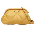 Tory Burch Fleming soft frame crossbody bag with quilted leather and chain strap, luxury women’s handbag