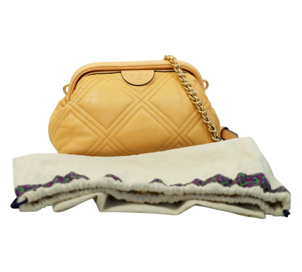 trending Tory Burch Fleming crossbody bag with soft frame design and quilted finish