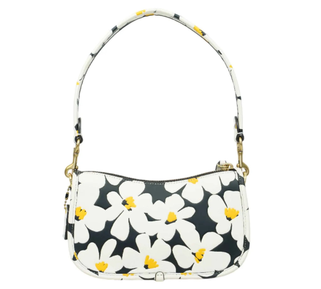 trending Coach floral Swinger bag with vibrant print and modern design