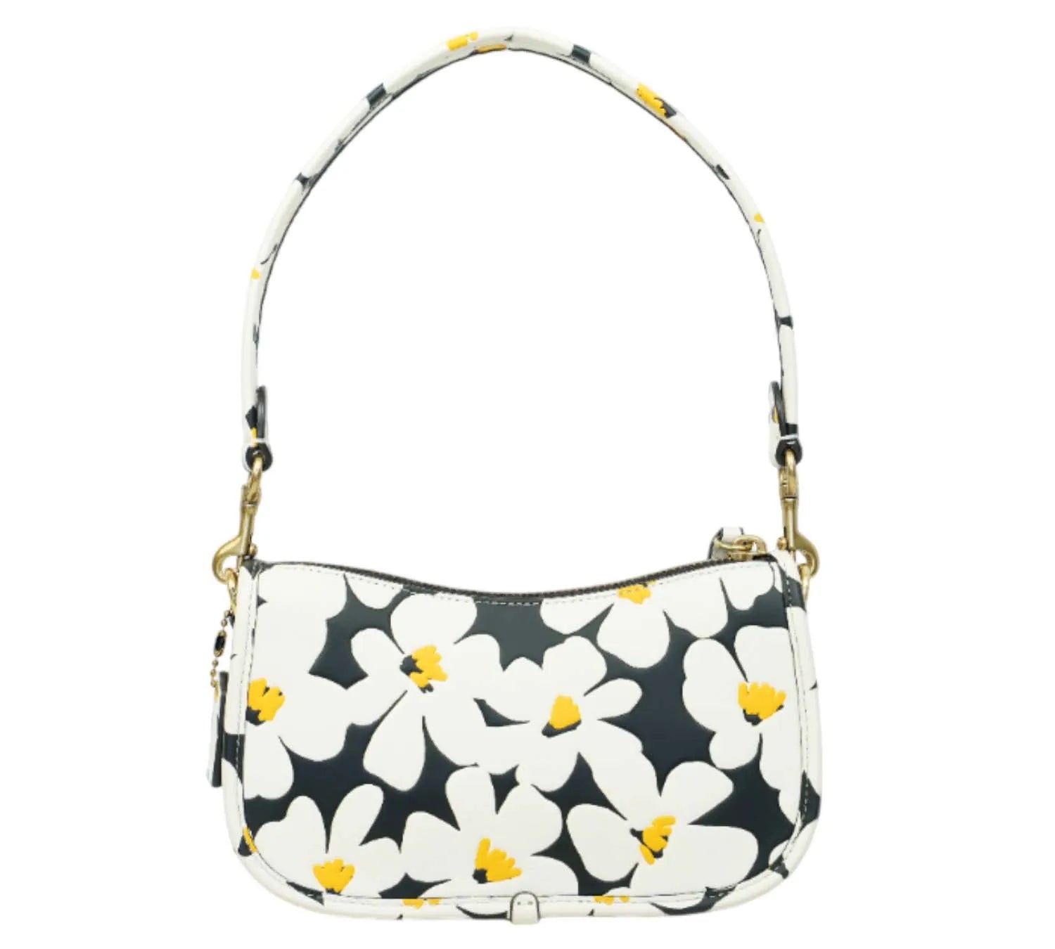 trending Coach floral Swinger bag with vibrant print and modern design