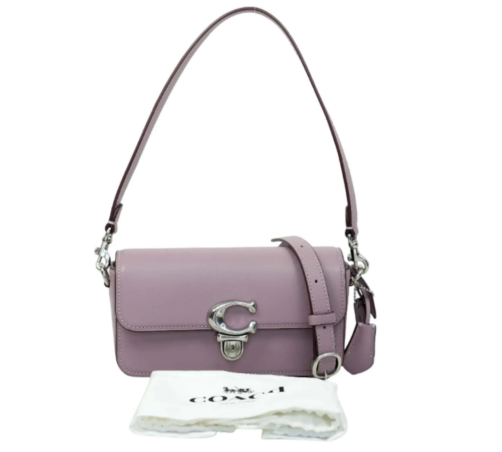 trending Coach faded purple baguette bag with sleek design and modern hardware