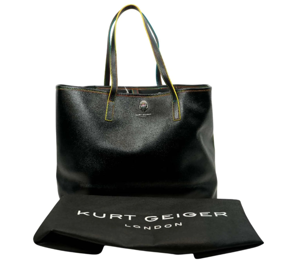 trending Kurt Geiger black shopper bag with modern structured design