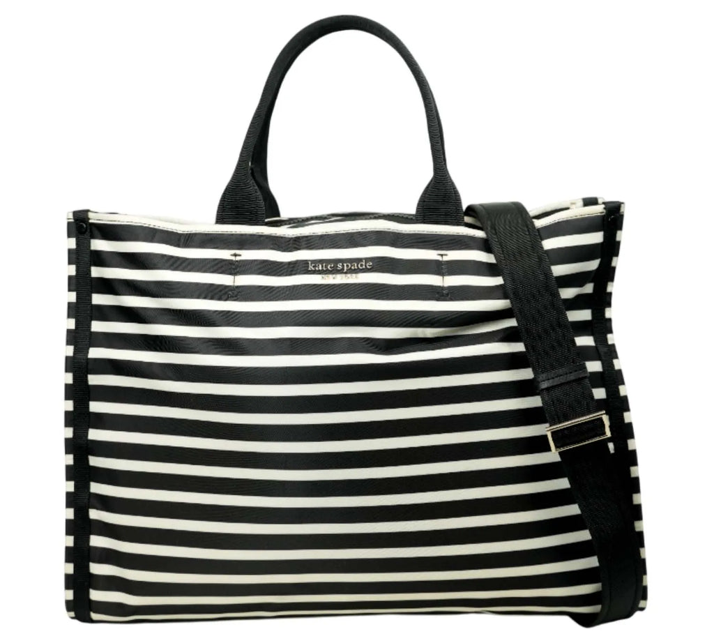 Kate Spade striped tote bag Little Better Sam collection with spacious design and modern look