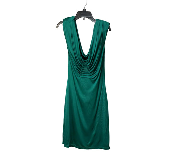 Green Rimini Draped Neck Midi Dress Size - 1