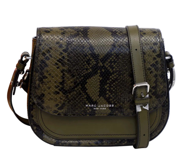 Green Snakeskin Embossed Mini Rider Crossbody