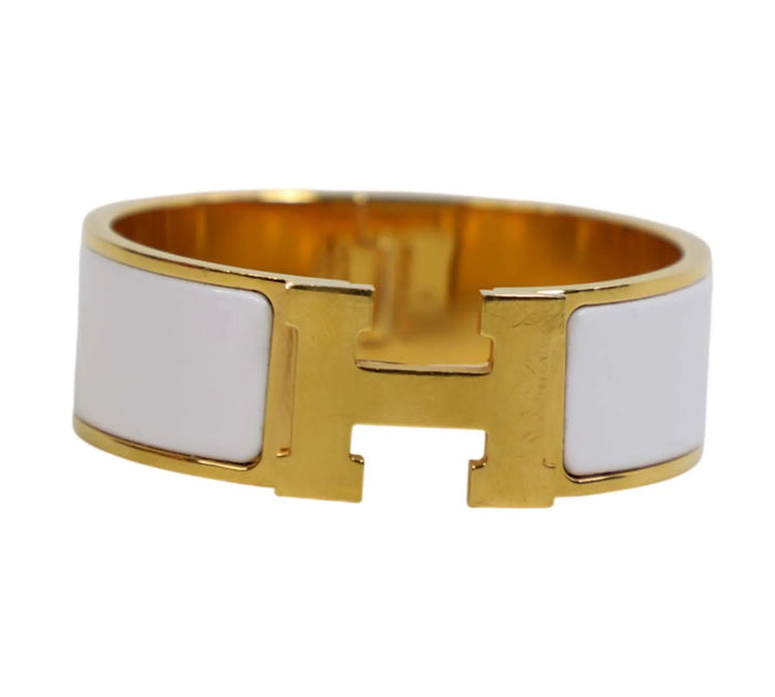Blanc Gold Plated Clic H Bracelet
