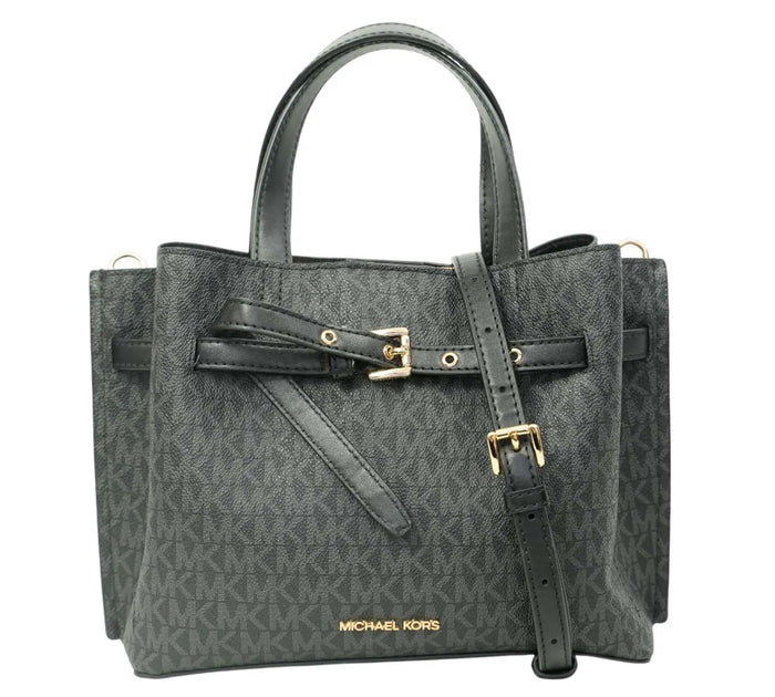 Black Emilia Small Logo Satchel