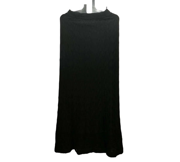 Black Patterned Knit Maxi Skirt Size - S