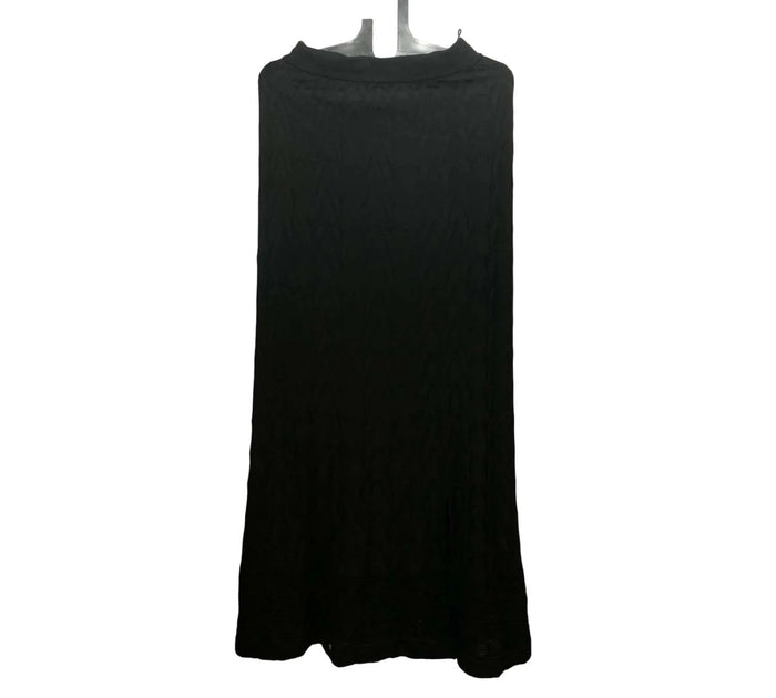 Black Patterned Knit Maxi Skirt Size - S