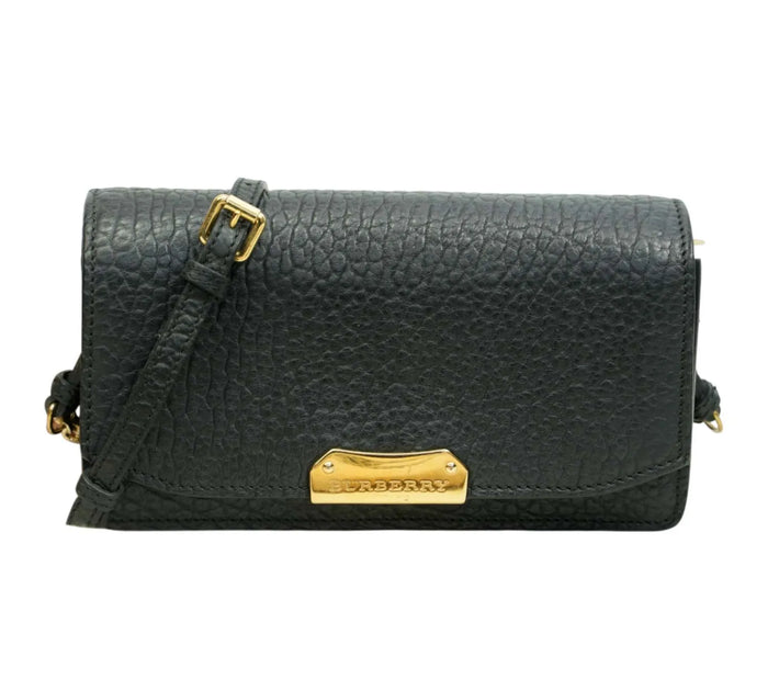 Black Madison Leather Crossbody Bag