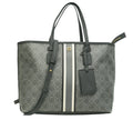 Black/Grey T Monogram Coated Canvas Tote – Luxury Designer Everyday Handbag for Women