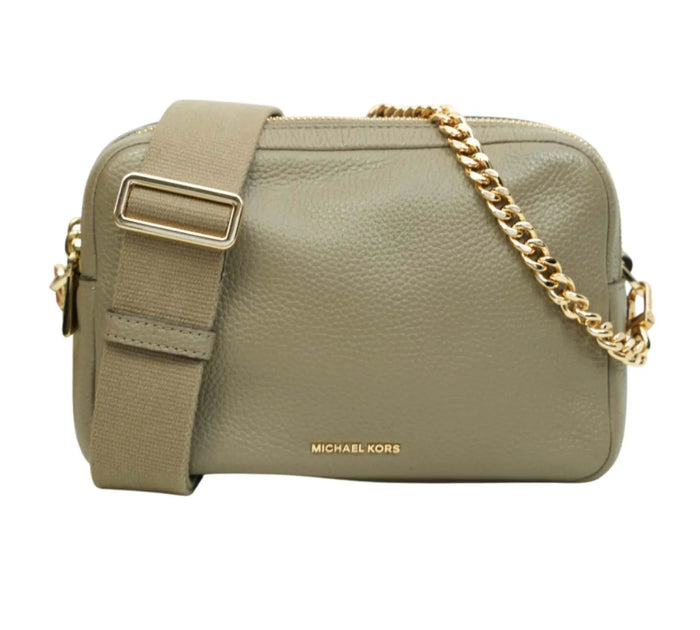 Truffle Bryant Medium Pebbled Leather Camera Crossbody Bag