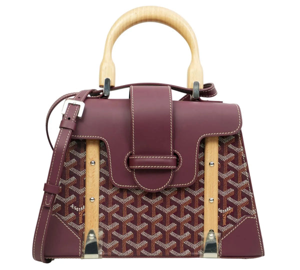 Burgundy Saïgon Structured Bag – Luxury Designer Handbag for Elegant Women