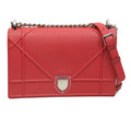 Red Grained Diorama Flap Bag – Luxury Designer Shoulder Bag for Women