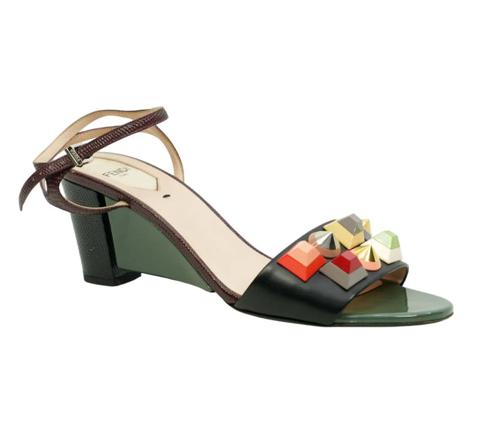 Fantasia Studded Ankle Strap Sandals Size - 40 Eur