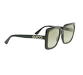 Black Oversized Square Crystal Logo Sunglasses – Luxury Designer Fashion Eyewear for Women