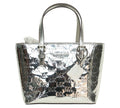 Jet Set Medium Silver Patent Logo Debossed Tote – Stylish Designer Tote Bag for Women