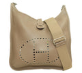 Etoupe Clemence Leather Evelyne GM Bag luxury designer crossbody handbag with timeless elegant style