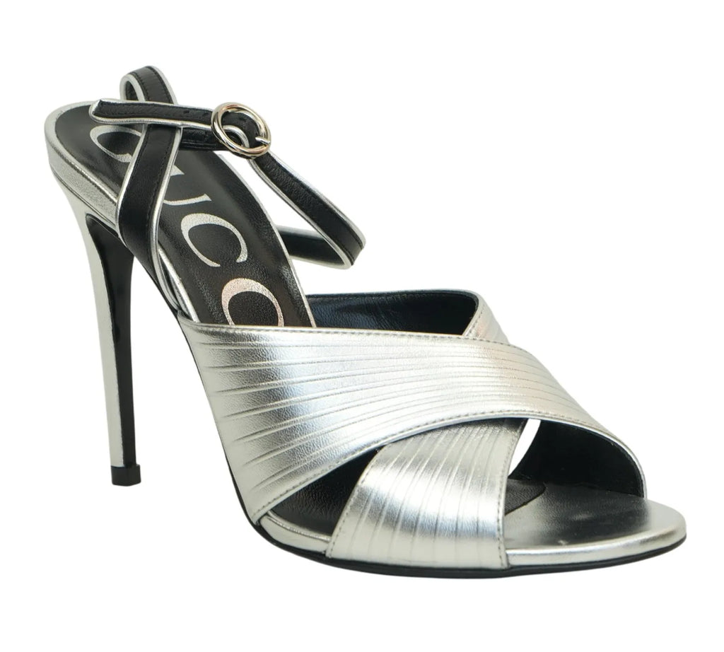 Betsy Crossover Heeled Sandal Size 37.5 Eur luxury designer heels with elegant crossover strap style