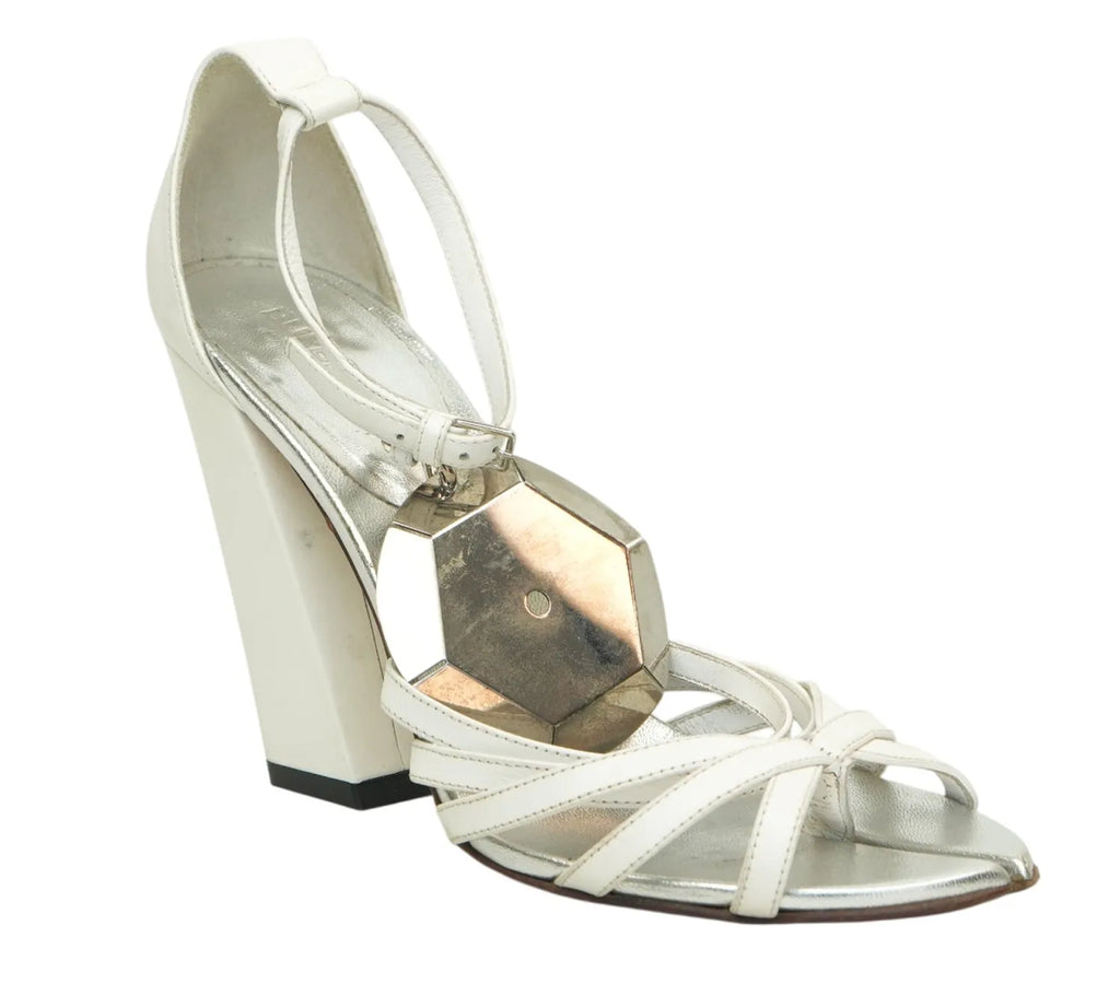 Hove Split-Toe Ankle-Strap Heeled Sandal Size 37.5 Eur luxury designer heels with elegant modern style