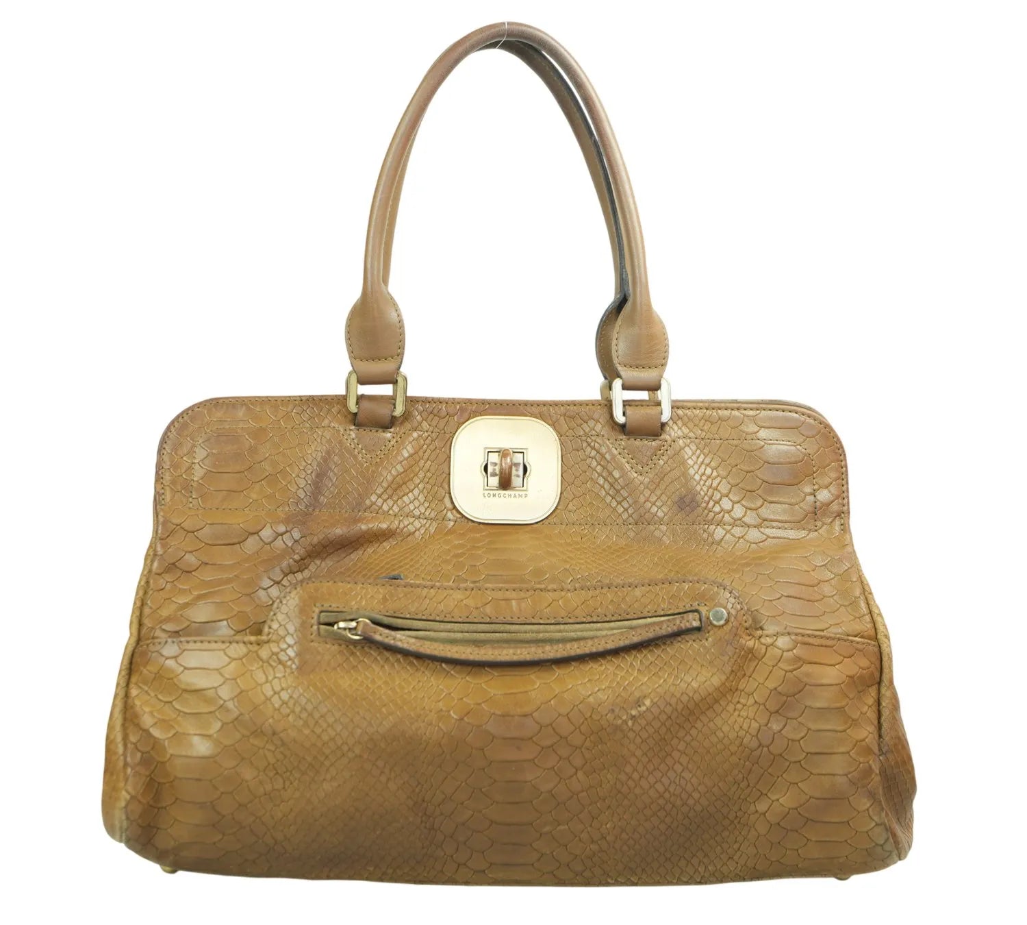 Gatsby Python-Embossed Leather Satchel luxury designer handbag with exotic textured elegance