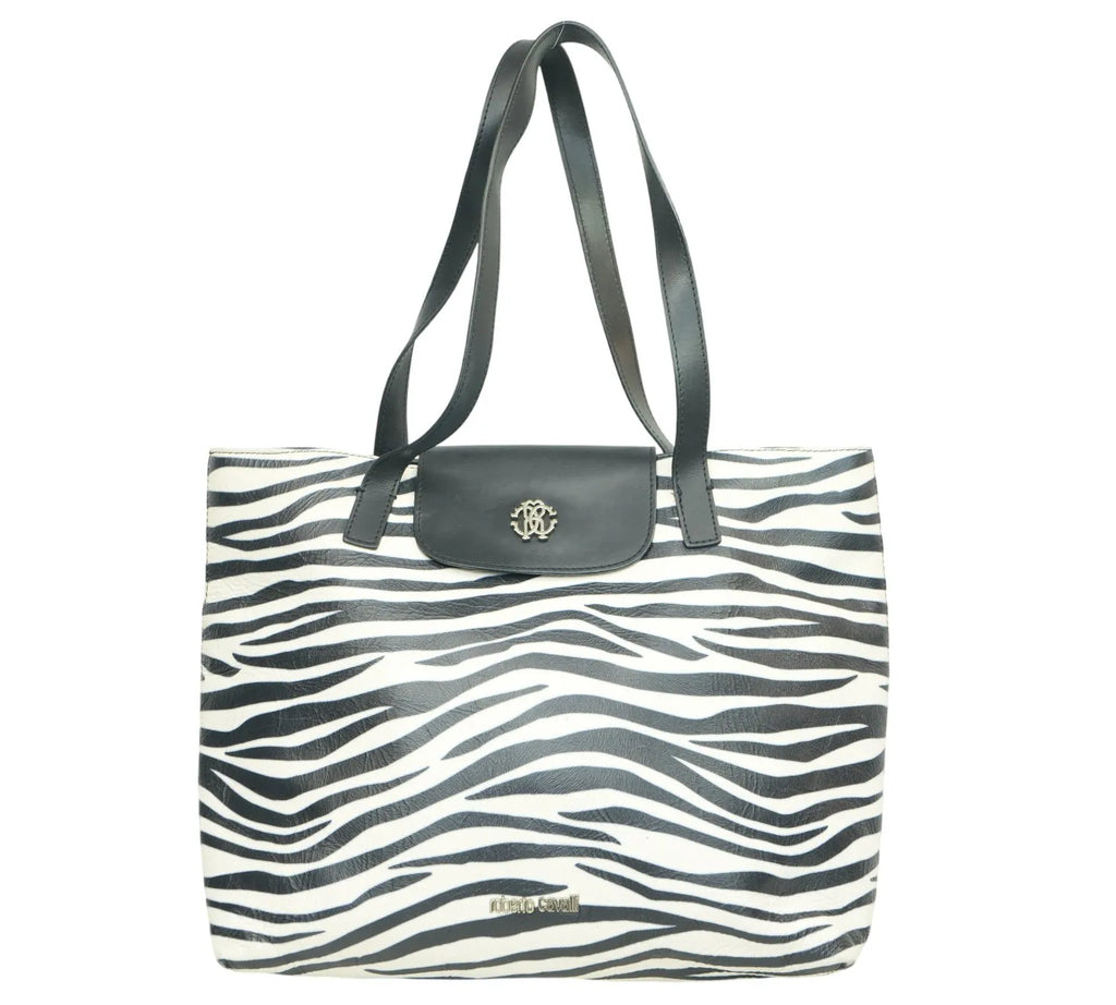 Zebra Print Leather Tote luxury designer handbag with bold animal print and modern fashion style