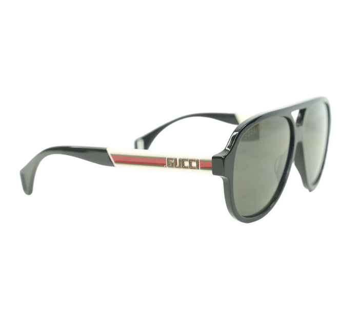 Black Acetate Aviator Sunglasses